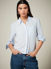 Blue/White Stripe Long Sleeve Shirt - Image 2 of 6