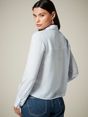Blue/White Stripe Long Sleeve Shirt - Image 3 of 6