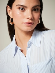Blue/White Stripe Long Sleeve Shirt - Image 4 of 6