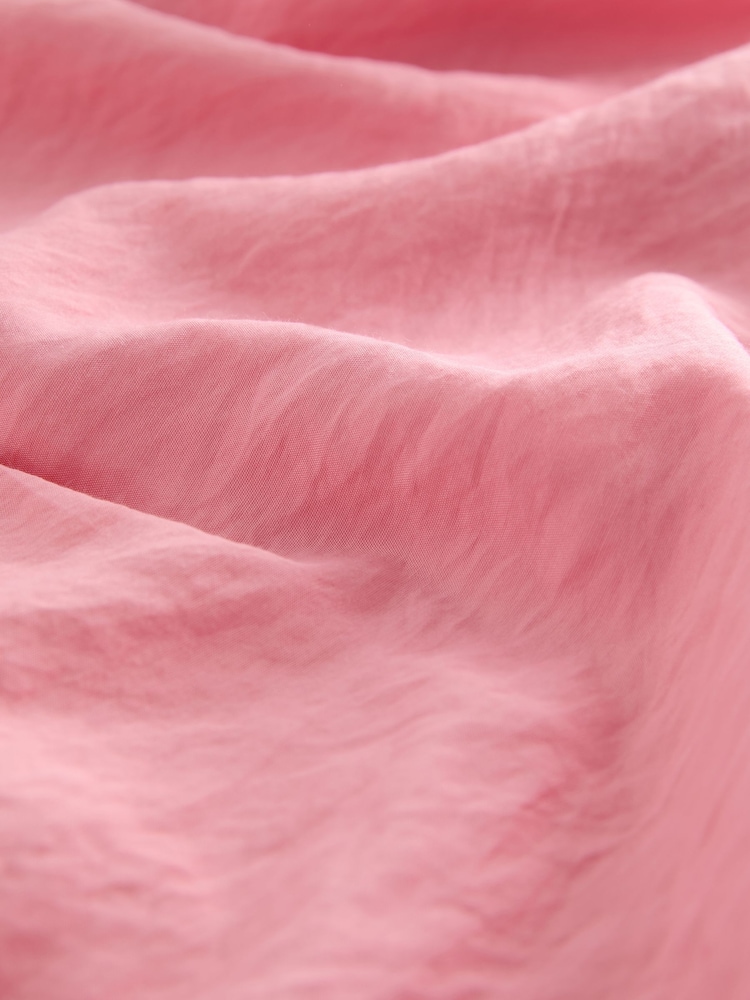 Rose Pink Long Sleeve Textured Overhead V-Neck Blouse - Image 6 of 6