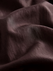 Wine Red Sheer Long Sleeve Oversized Shirt - Image 5 of 5