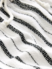Black/White 100% Cotton Textured Stripe Shorts - Image 6 of 6