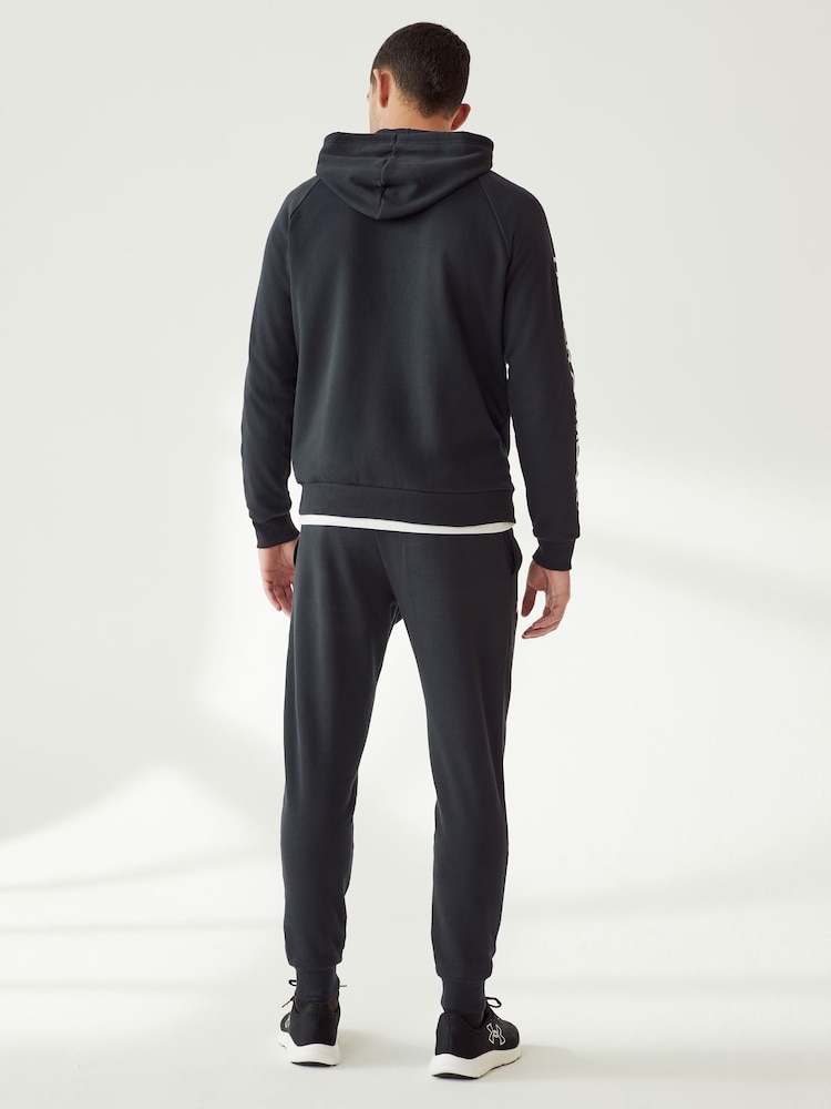 Under Armour Black/White Rival Fleece White Tracksuit - Image 2 of 6