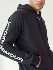 Under Armour Black/White Rival Fleece White Tracksuit - Image 4 of 6
