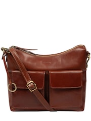 Conkca Brown 'Snowdrop' Leather Shoulder Bag - Image 3 of 5