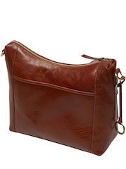 Conkca Brown 'Snowdrop' Leather Shoulder Bag - Image 4 of 5