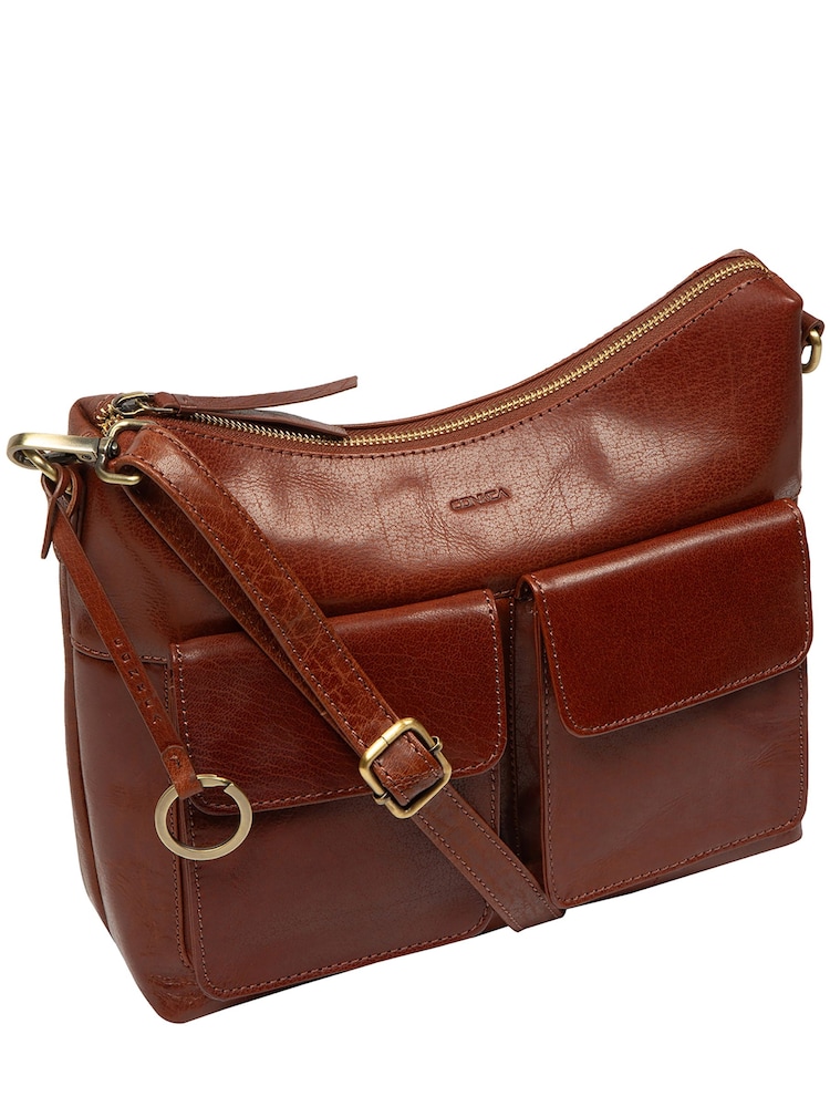 Conkca Brown 'Snowdrop' Leather Shoulder Bag - Image 5 of 5 Conkca Brown 'Snowdrop' Leather Shoulder Bag - Image 5 of 5