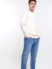 River Island Blue Slim Fit 100% Cotton Jeans - Image 4 of 6