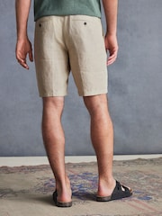 Stone Signature Italian Leomaster 100% Linen Shorts - Image 3 of 5