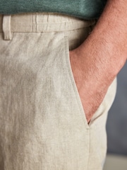 Stone Signature Italian Leomaster 100% Linen Shorts - Image 4 of 5