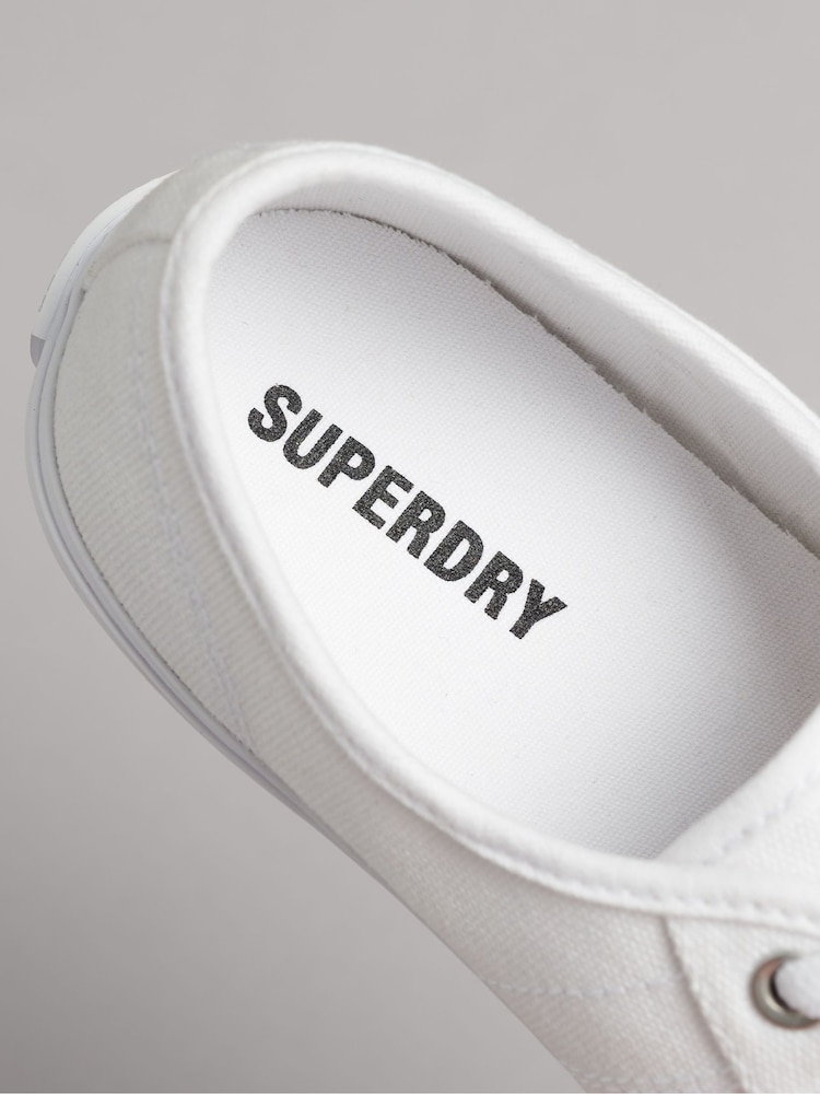 Superdry White Low Pro Trainers - Image 7 of 8