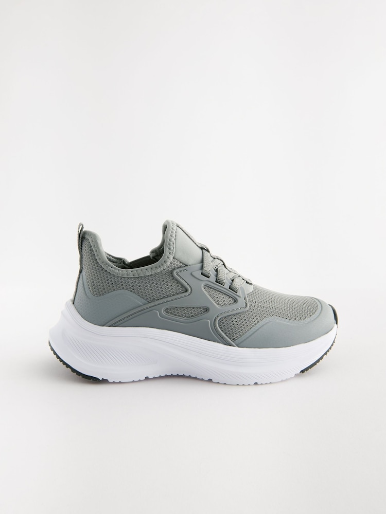 Grau - Elastischer Sportschuh mit Schnürung - Bild 2 von 5 Grau - Elastischer Sportschuh mit Schnürung - Bild 2 von 5