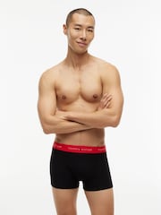 Tommy Hilfiger Black Signature Repeat Logo Waistband Boxer Trunks 7-Pack - Image 2 of 6