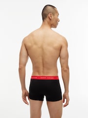 Tommy Hilfiger Black Signature Repeat Logo Waistband Boxer Trunks 7-Pack - Image 3 of 6