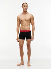 Tommy Hilfiger Black Signature Repeat Logo Waistband Boxer Trunks 7-Pack - Image 5 of 6