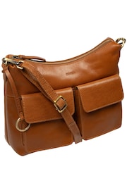 Conkca Tan Brown 'Snowdrop' Leather Shoulder Bag - Image 4 of 6