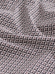Neutral Brown Geometric Print Regular Fit 100% Cotton Long Sleeves Single Cuff Formal Shirt - Image 8 of 8