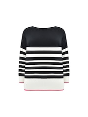 Live Unlimited Black Curve Stripe Jumper with Tipping - Image 5 of 5