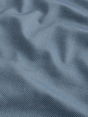 Teal Blue Regular Fit Trimmed Formal 100% Cotton Oxford Shirt - Image 8 of 8