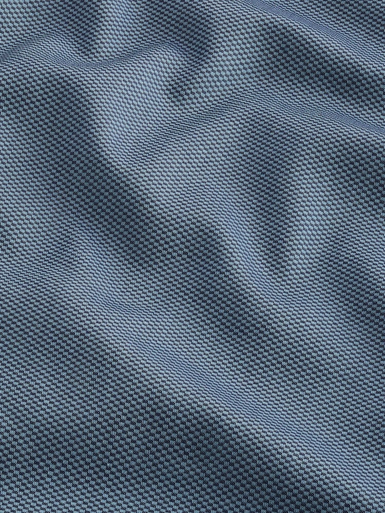 Teal Blue Regular Fit Trimmed Formal 100% Cotton Oxford Shirt - Image 8 of 8