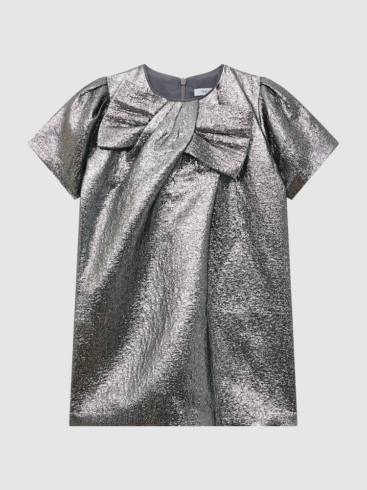 Vestido con lazo metalizado Franny de Reiss - Imagen 2 de 6