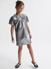 Vestido con lazo metalizado Franny de Reiss - Imagen 3 de 6
