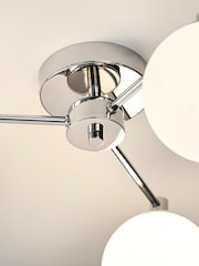 Chrome Pasadena 3 Light Flush Ceiling Light - Image 3 of 8