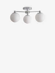Chrome Pasadena 3 Light Flush Ceiling Light - Image 7 of 8