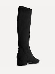 Linzi Black Rotate Wide Fit Stretch High Leg Boots With Low Block Heels - Image 4 of 5