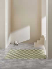 MADE.COM Green/White Juliette Woven Wool Rug - Image 2 of 5