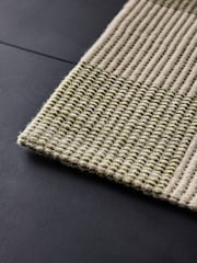 MADE.COM Green/White Juliette Woven Wool Rug - Image 5 of 5