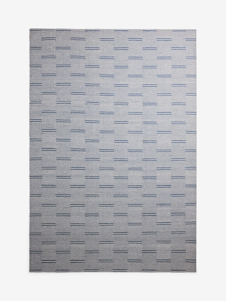 MADE.COM Blue Cowley Woven Wool Rug - Image 5 of 5