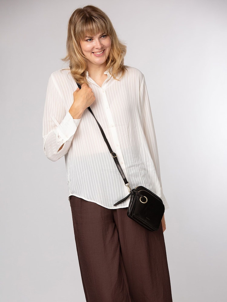 Conkca Black 'Jay' Leather Cross-Body Bag - Image 2 of 6