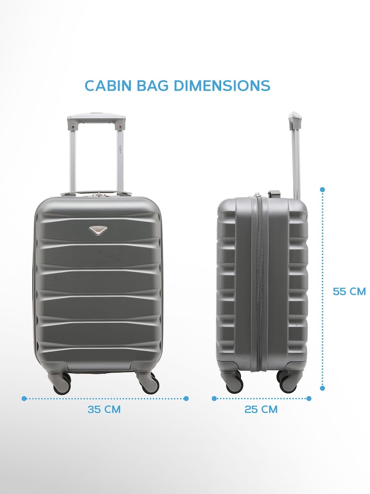 Flight Knight 55x35x25cm 4 Wheel ABS Hard Case Cab Luggage - Image 2 of 7