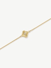 D.Louise Gold Pleated Clover Bracelet - Image 1 of 4