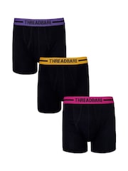 Baya/negro - Pack de 3 calzoncillos ajustados de Threadbare - Imagen 1 de 5