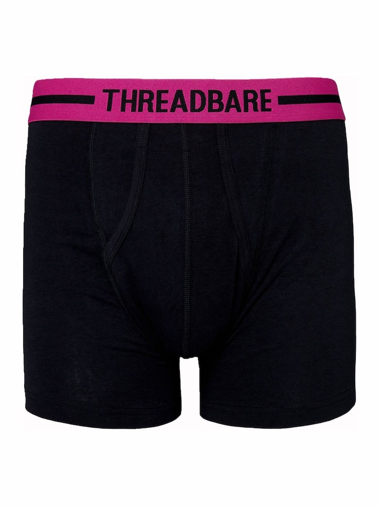 Baya/negro - Pack de 3 calzoncillos ajustados de Threadbare - Imagen 2 de 5