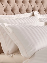 Laura Ashley Set of 2 Cream Shalford 400 Thread Count 100% Cotton Pillowcases - Image 1 of 5