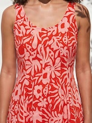 Roman Natural Abstract Print Midi Dress - Image 4 of 4