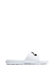 Nike White/Black Victori One Sliders - Image 2 of 8