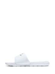 Nike White/Black Victori One Sliders - Image 3 of 8
