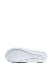 Nike White/Black Victori One Sliders - Image 6 of 8