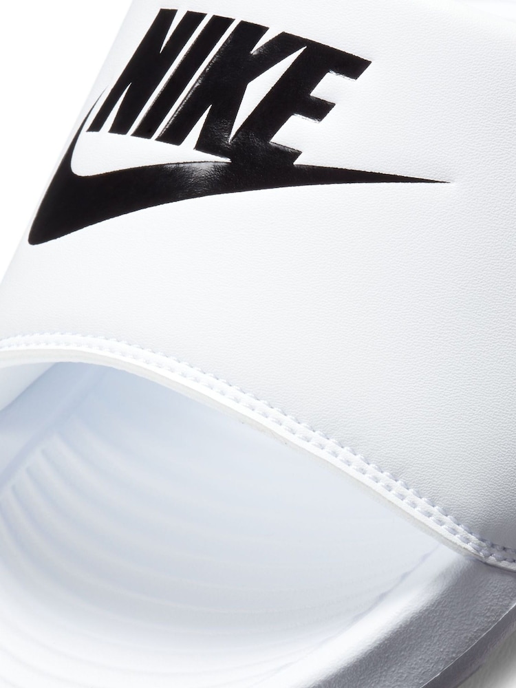 Nike White/Black Victori One Sliders - Image 7 of 8