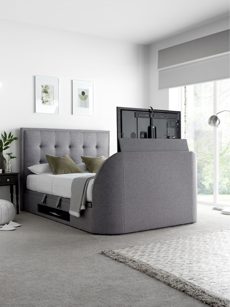 Kaydian Grey Falstone TV Side Lift Ottoman Storage Bed - Image 1 of 2