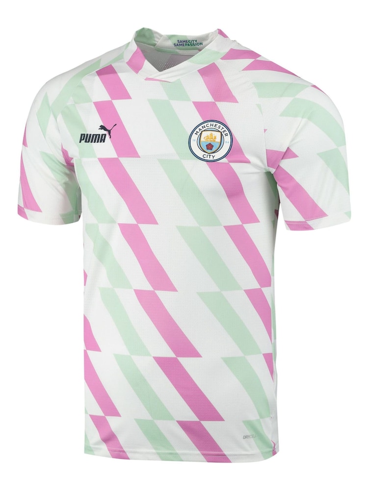Fanatics Manchester City Prematch White Jersey - Image 2 of 3