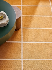 MADE.COM Ochre Yellow Elsmore Reversible Woven Cotton Rug - Image 7 of 8