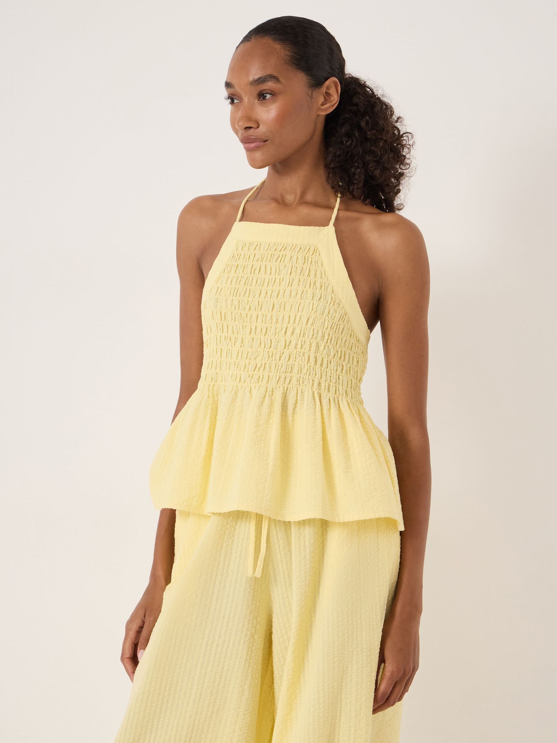 Buy Hush Yellow Seersucker Beach Top from Next USA