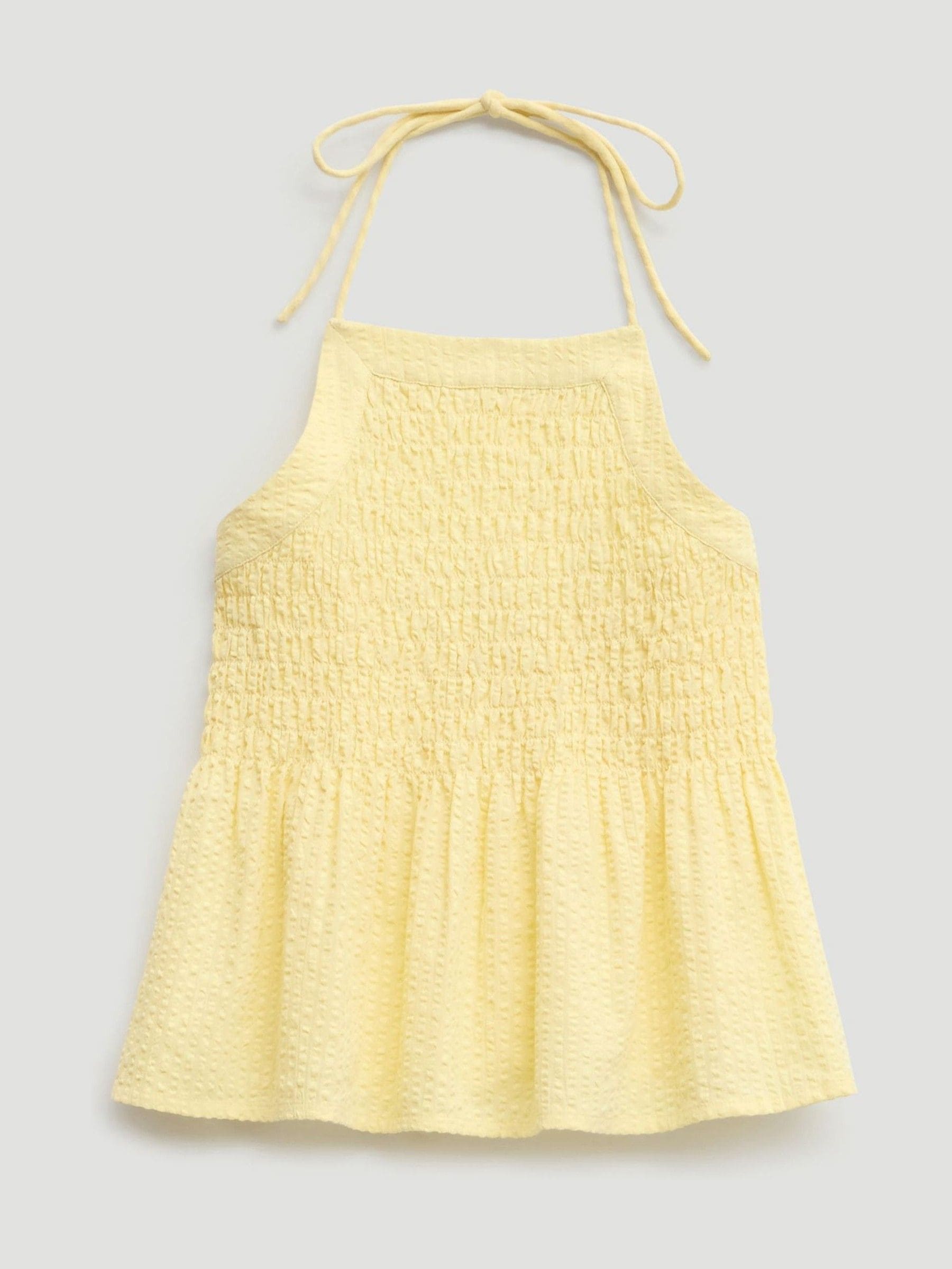 Buy Hush Yellow Seersucker Beach Top from Next USA