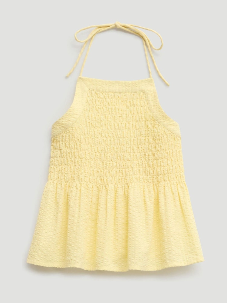 Hush Yellow Seersucker Beach Top - Image 7 of 7 Hush Yellow Seersucker Beach Top - Image 7 of 7