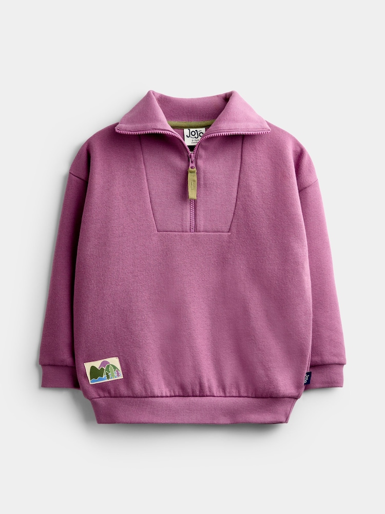 JoJo Maman Bébé Unisex Φούτερ μπλούζες με μισό φερμουάρ - Εικόνα 1 από 4